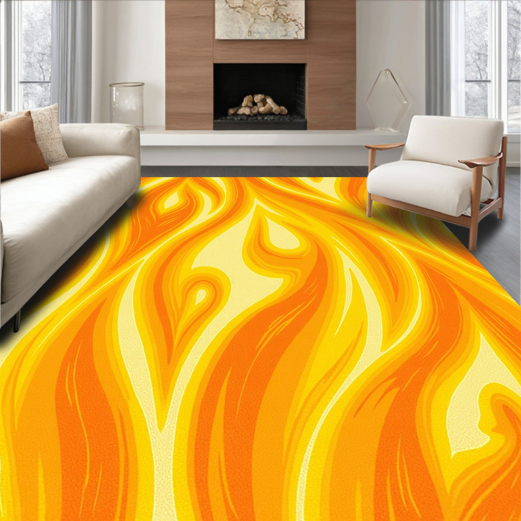 Dynamic Flames Pattern Rug
