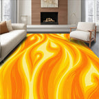 Dynamic Flames Pattern Rug