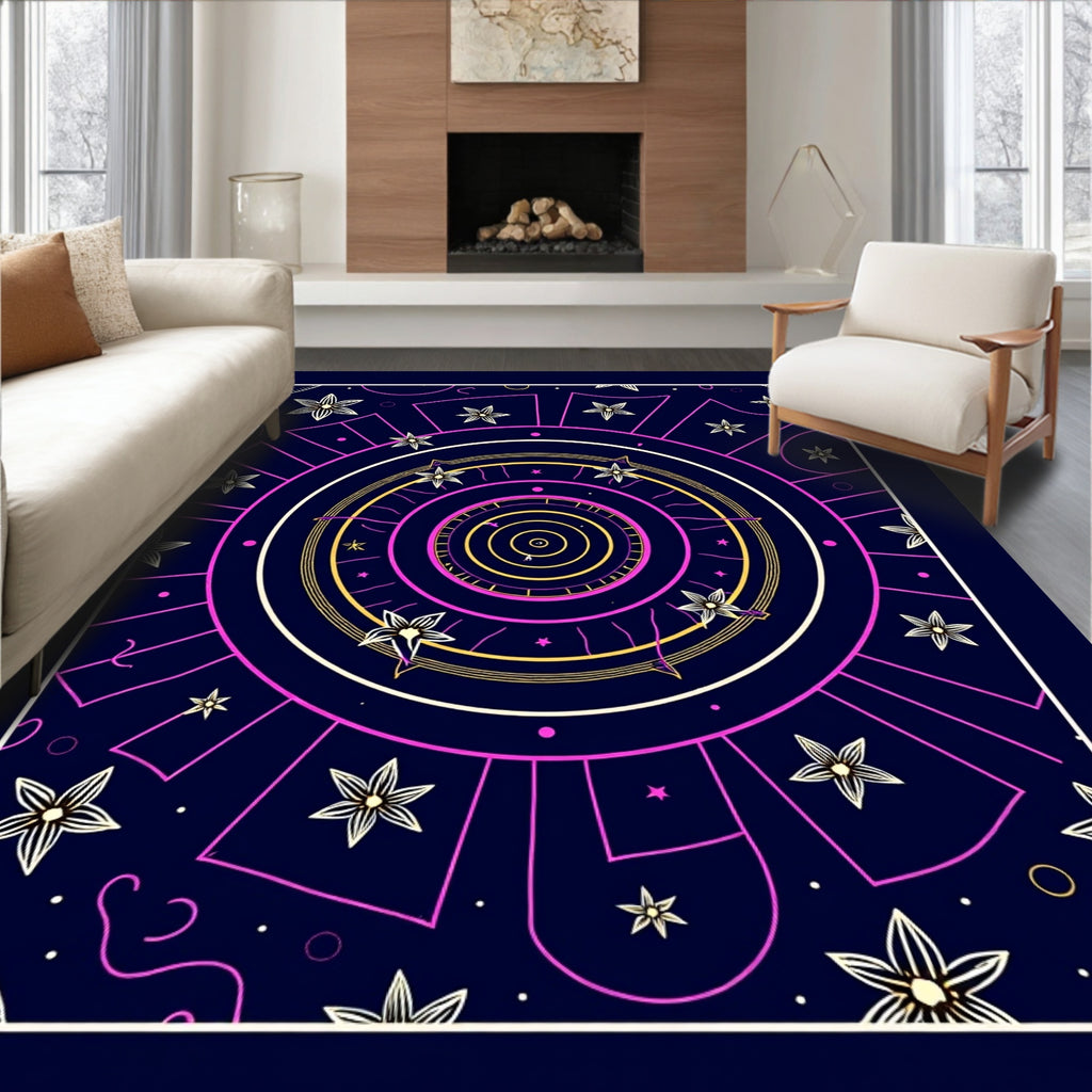 Circular Starburst Pattern Rug