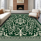 Ornate Floral Scrollwork Pattern Rug