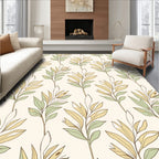 Botanical Leaf Pattern Artwork Rug