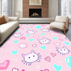 Cute Whimsical Creature Heart Pattern Rug