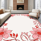Pink floral vines pattern Rug