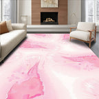 Pink Watercolor Floral Burst Rug