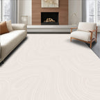 Minimalist Abstract Swirl Pattern Rug
