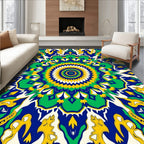Bold Floral Mandala Graphic Design Rug