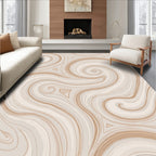 Soft Swirls Triangles Pattern Rug