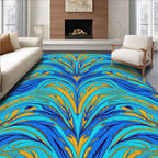 Oceanic Abstract Swirl Pattern Rug