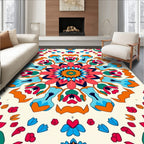 Floral Mandala Vivid Colors Rug