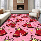 Red Bells Festive Pattern Rug
