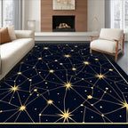 Celestial Star Map Geometric Rug
