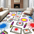 Whimsical Art Splash Design Rug
