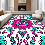 Vibrant Mandala Floral Pattern Design Rug