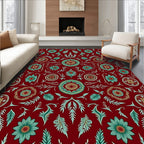 Elegant Floral Inspired Medallion Pattern Rug