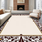 Ornate Floral Border Pattern Rug