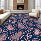 Abstract Organic Wood Grain Lines Rug