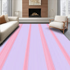 Pastel Pink And Purple Stripes Design Rug