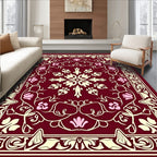Ornate Floral Scrollwork Pattern Rug