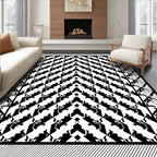 Graphic Arrowhead and Border Design Rug