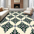 Classic Floral Diamond Pattern Rug