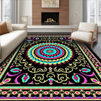 Colorful Mandala Floral Geometric Rug