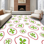 Green Holly Scatter Pattern Rug