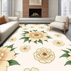 Cream Floral Delight Pattern Rug