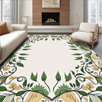 Vine Patterned Floral Botanical Rug