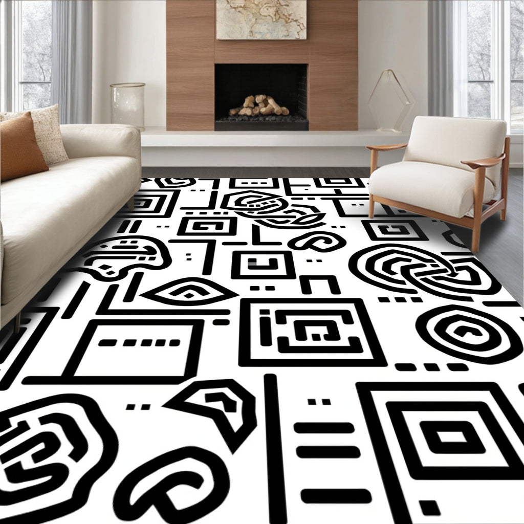Bold Abstract Geometric Design Rug