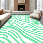 Mint Wave Organic Texture Rug