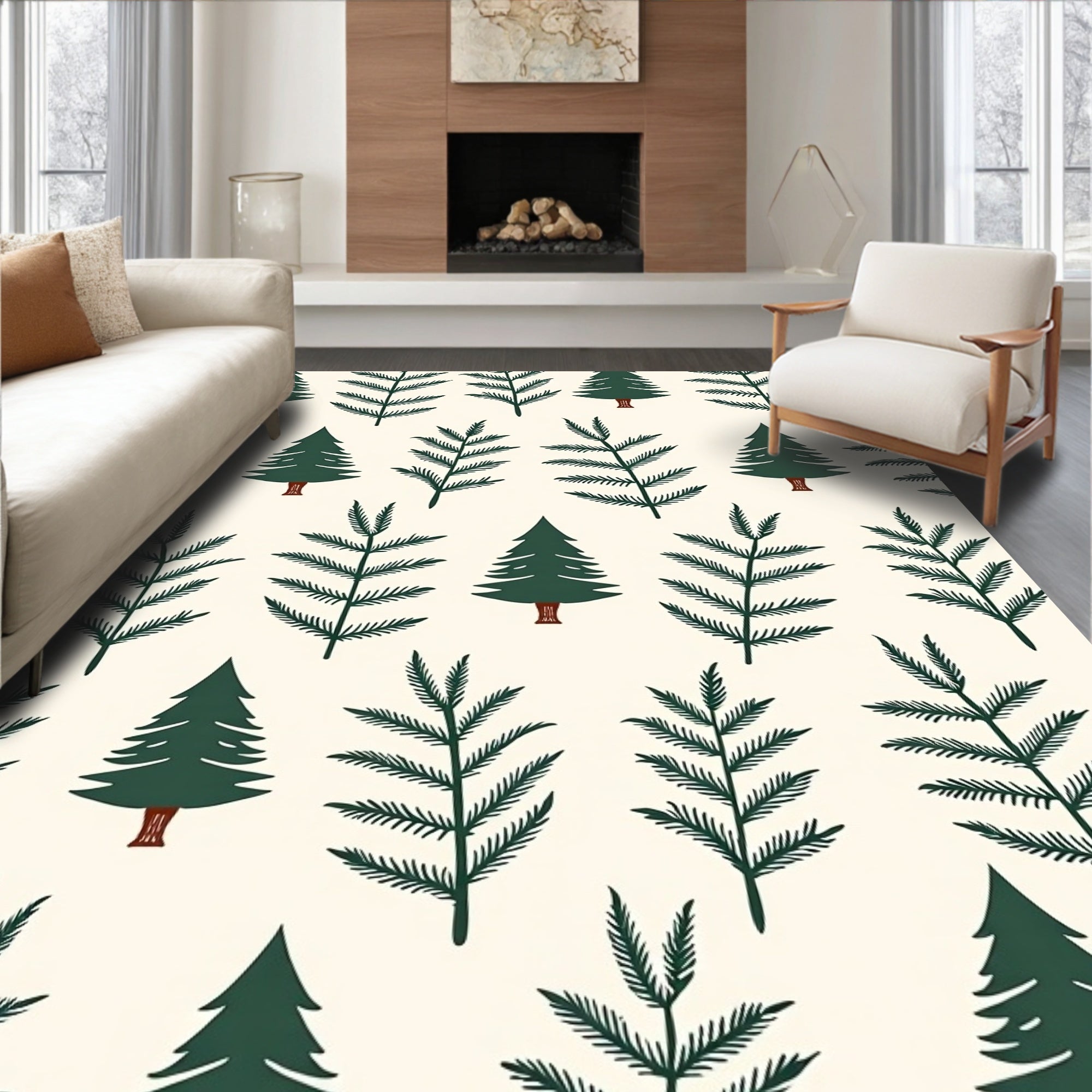 Forest Tree Pattern Design Rug