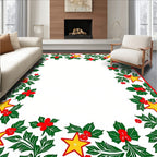 Festive Holly Star Festive Pattern Rug