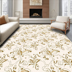 Elegant Scroll Leaf Pattern Design Rug