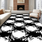 Bold Abstract Face Pattern Rug