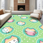 Cute Cat Face Pattern Rug