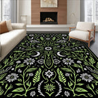 Mystical Floral Moon Branch Design Rug