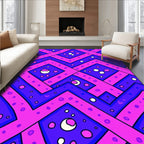 Bold Geometric Polka Dot Pattern Rug