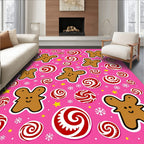 Cute Gingerbread Cookie Patterns Rug