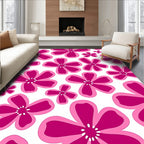 Pink Flower Pattern Design Rug
