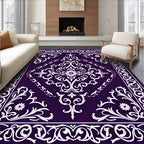 Elegant Floral Baroque Design Rug