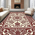 Floral Medallion Intricate Border Design Rug