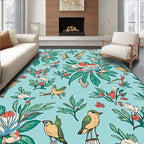 Birds and Blooms Tropical Pattern Rug