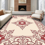 Ornate Floral Medallion Border Rug
