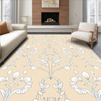 Elegant Floral Leaf Pattern Rug