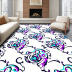 Abstract Swirls Amorphous Pattern 2 Tone Rug