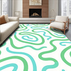 Curvy Flowing Abstract Lines Rug