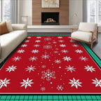 Winter Wonderland Snowflake Pattern Rug