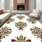 Classic Floral Crest Pattern Rug