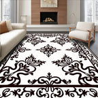 Classic Floral Swirl Border Rug