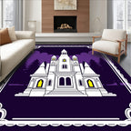 Gothic Castle Scene Dark Forest Rug